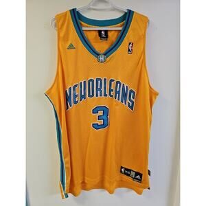 New Orleans Hornets Jersey Mens XL Yellow NBA Chris Paul #3 Adidas Authentics